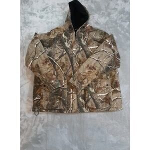 Realtree AP Jacket Mens 2XL Camo Hooded Insulated Hunting Coat Outdoor